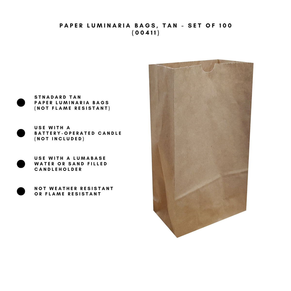 Paper Luminaria Bags - Tan