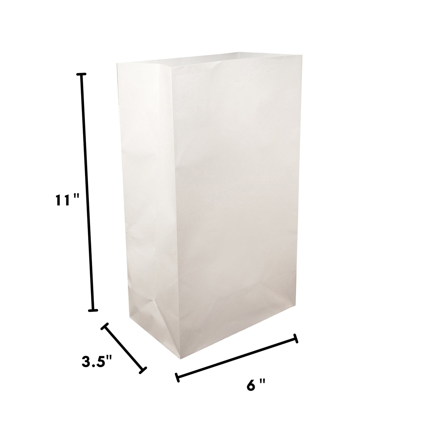 Flame-Resistant Paper Luminaria Bags - White
