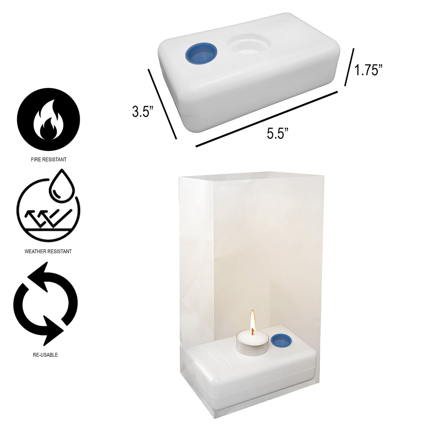 LumaBase Weighted Candleholder for Luminarias