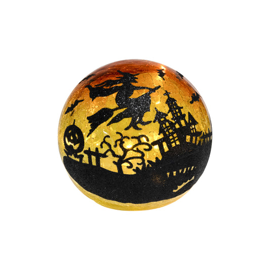 Battery-Operated Lighted LED Halloween Glass Globe