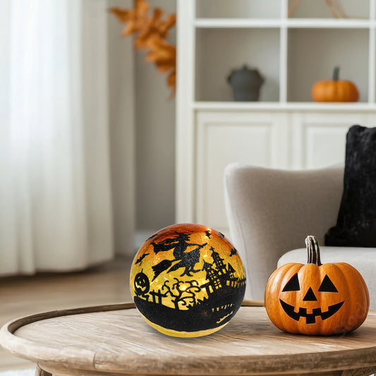 Battery-Operated Lighted LED Halloween Glass Globe