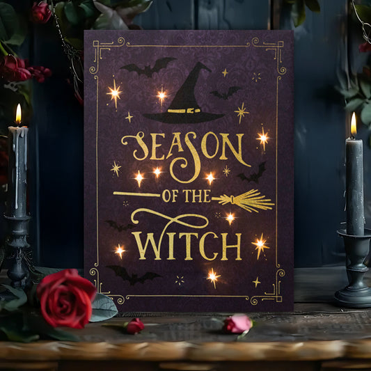 Battery-Operated Lighted Wall Art - Season of the Witch