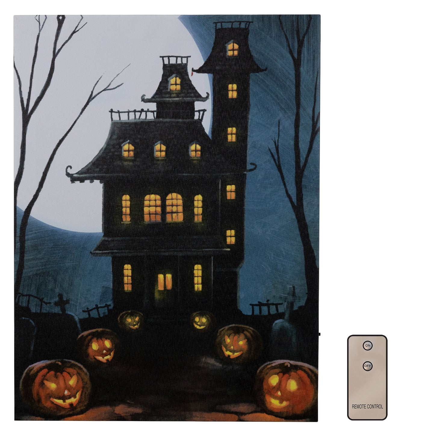 Battery-Operated Lighted Wall Art - Haunted Mansion