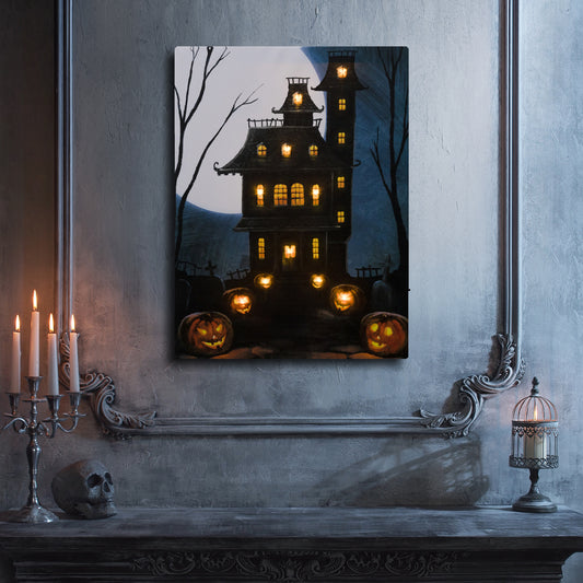 Battery-Operated Lighted Wall Art - Haunted Mansion