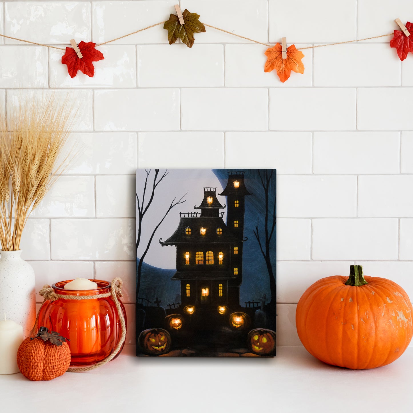 Battery-Operated Lighted Wall Art - Haunted Mansion