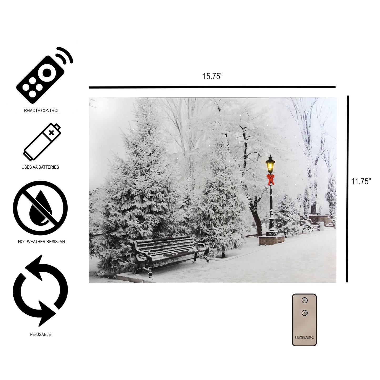 Battery-Operated Lighted Wall Art - Winter Wonderland