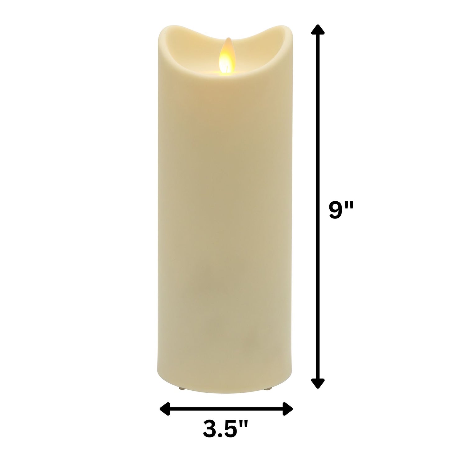 Weather-Resistant LED Candle with Flickering Flame