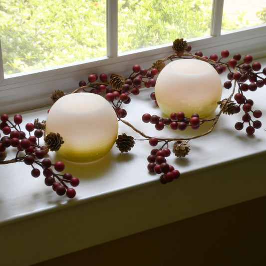 Battery-Operated LED Wax Candles, Gold - Set of 2