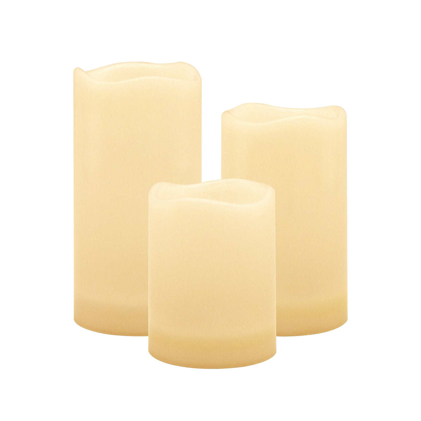 Solar-Powered Candles - Set of 3