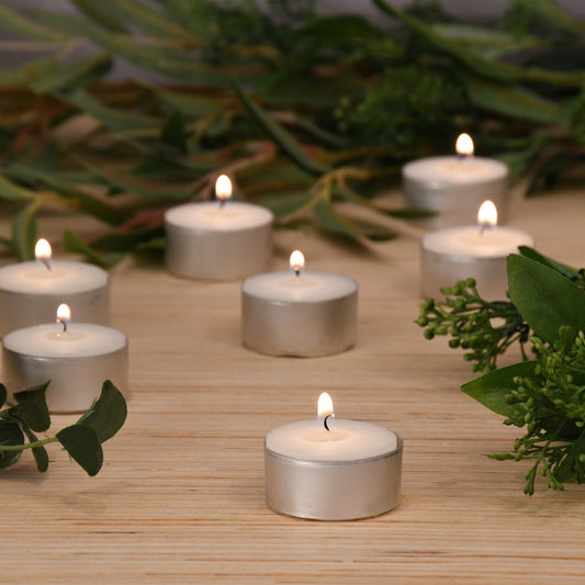 Extended-Burn Tea Light Candles - Set of 100