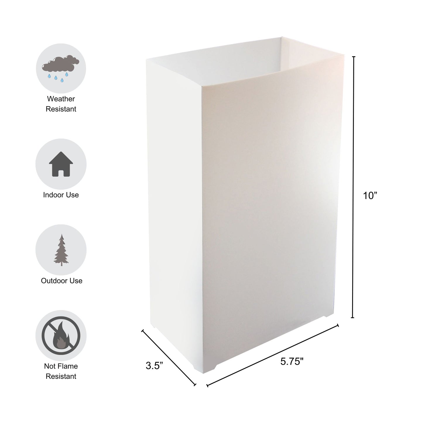 Plastic Luminaria Lanterns - Set of 10