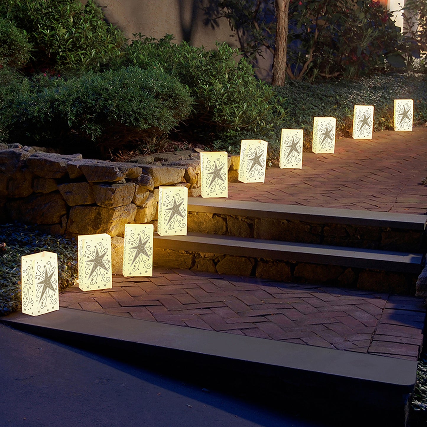 Plastic Luminaria Lanterns - Set of 10