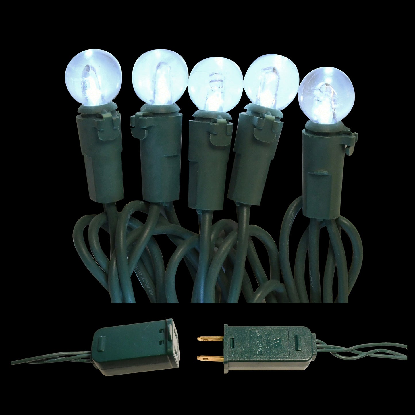 Electric String Lights with Mini Plastic Globes