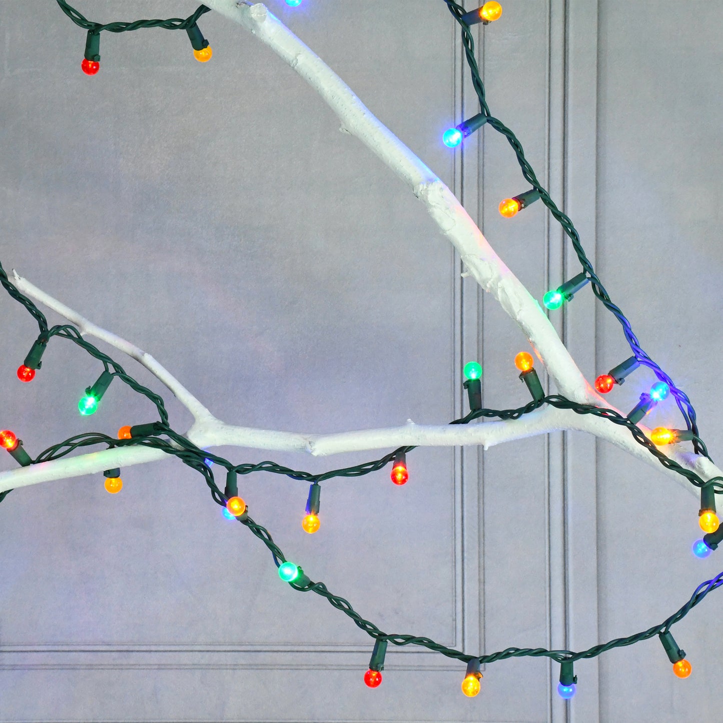 Electric String Lights with Mini Plastic Globes
