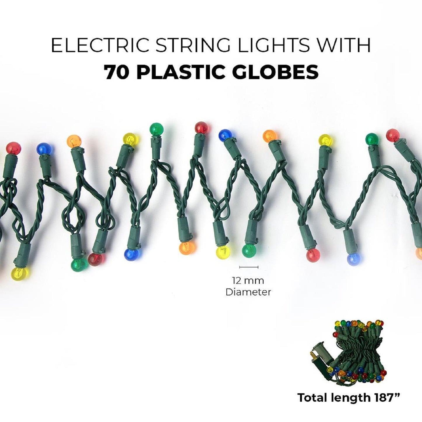Electric String Lights - Plastic Globes