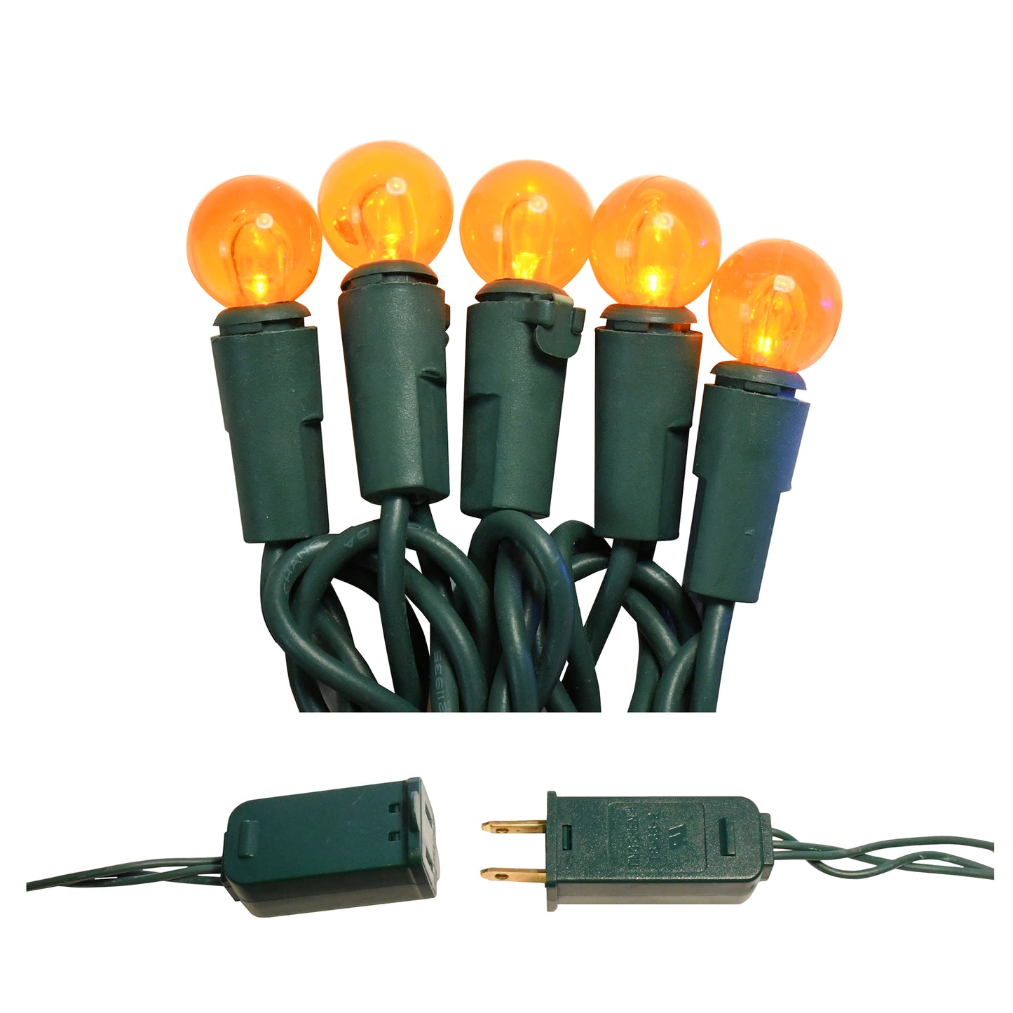 Electric String Lights with Mini Plastic Globes
