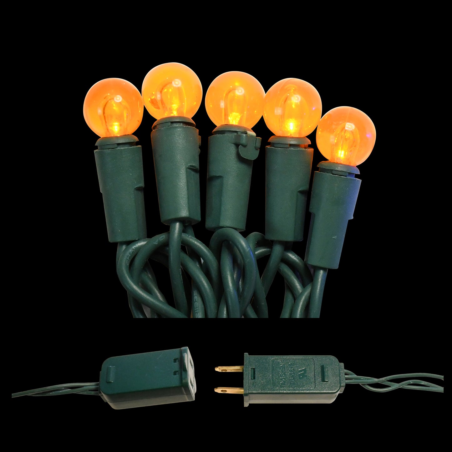 Electric String Lights with Mini Plastic Globes