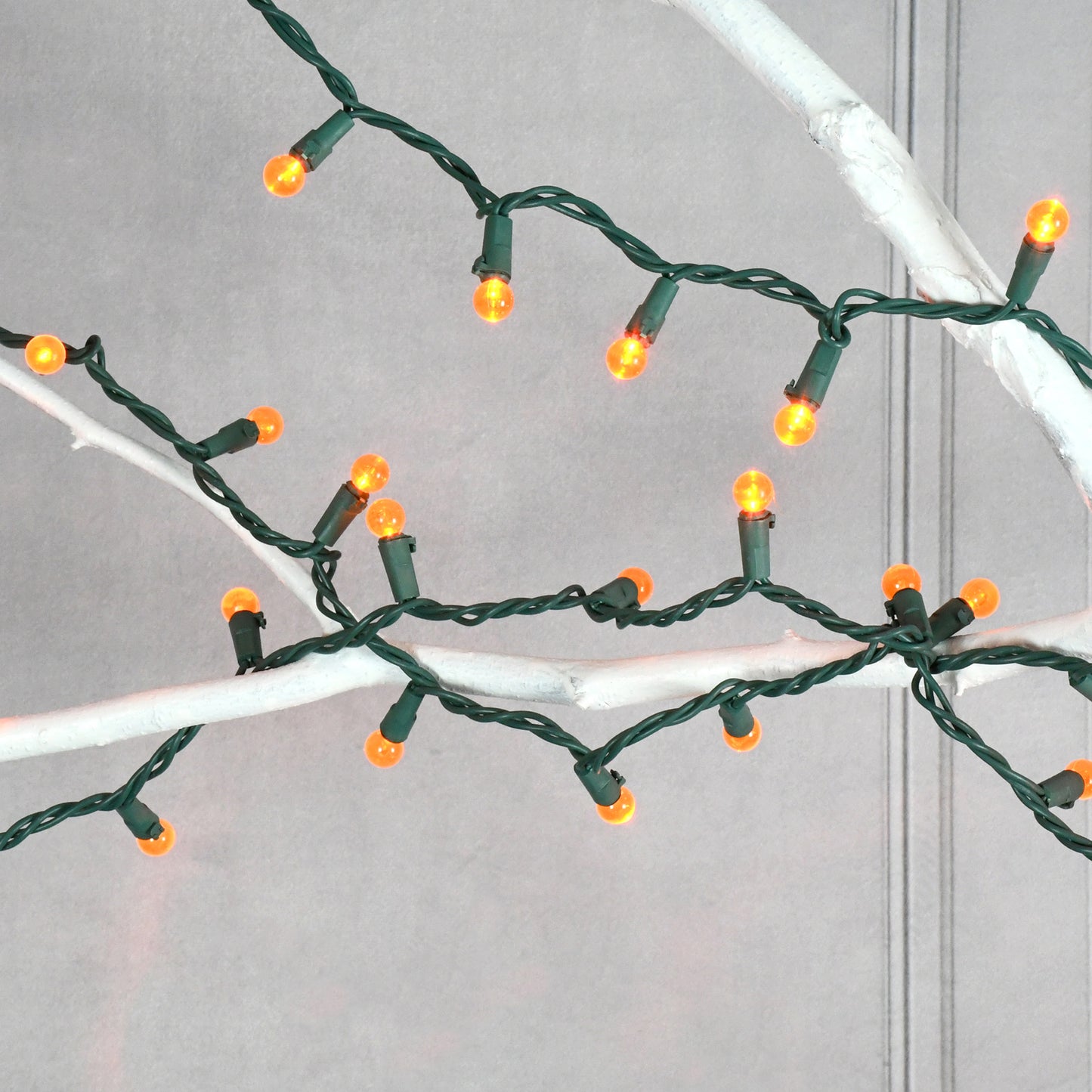 Electric String Lights with Mini Plastic Globes