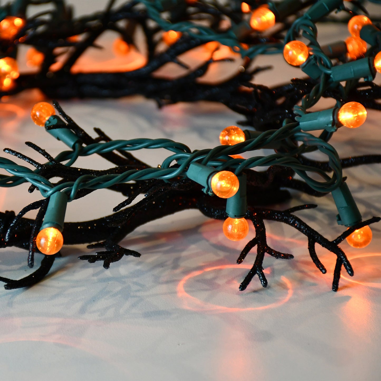 Electric String Lights with Mini Plastic Globes