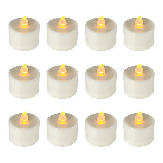 Battery-Operated Tea Light Candles - Set of 12