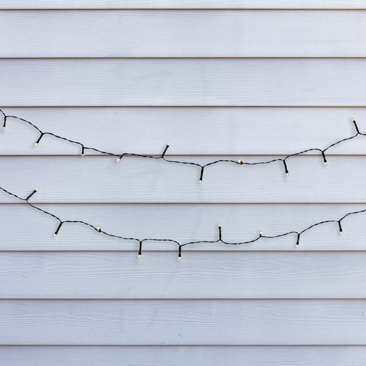 Solar-Powered Mini String Lights with 50 Warm White Bulbs