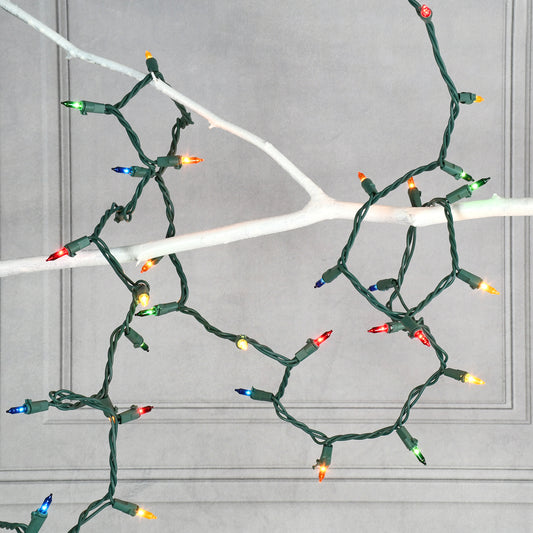 Electric Mini String Lights with 100 Multicolor Bulbs - Set of 2