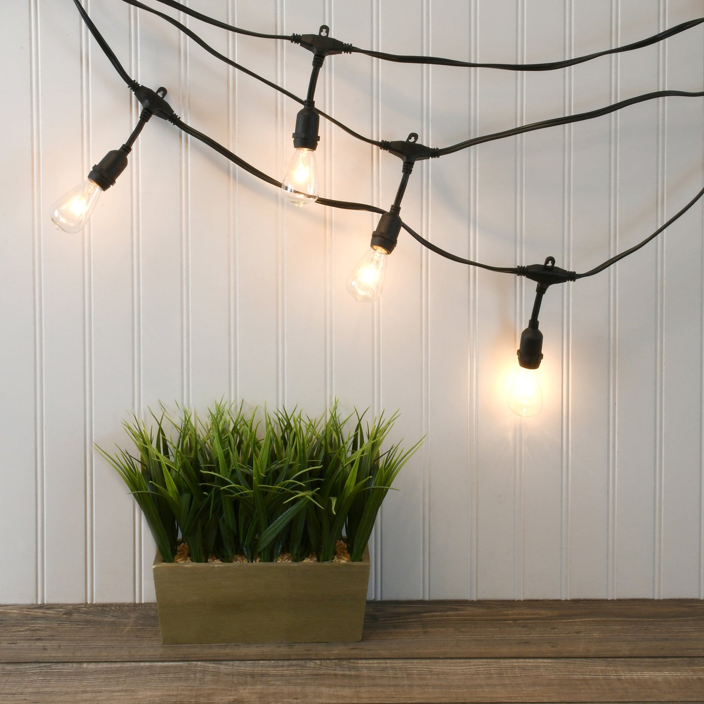 Electric Commercial-Grade String Lights with 12 Edison Bulbs