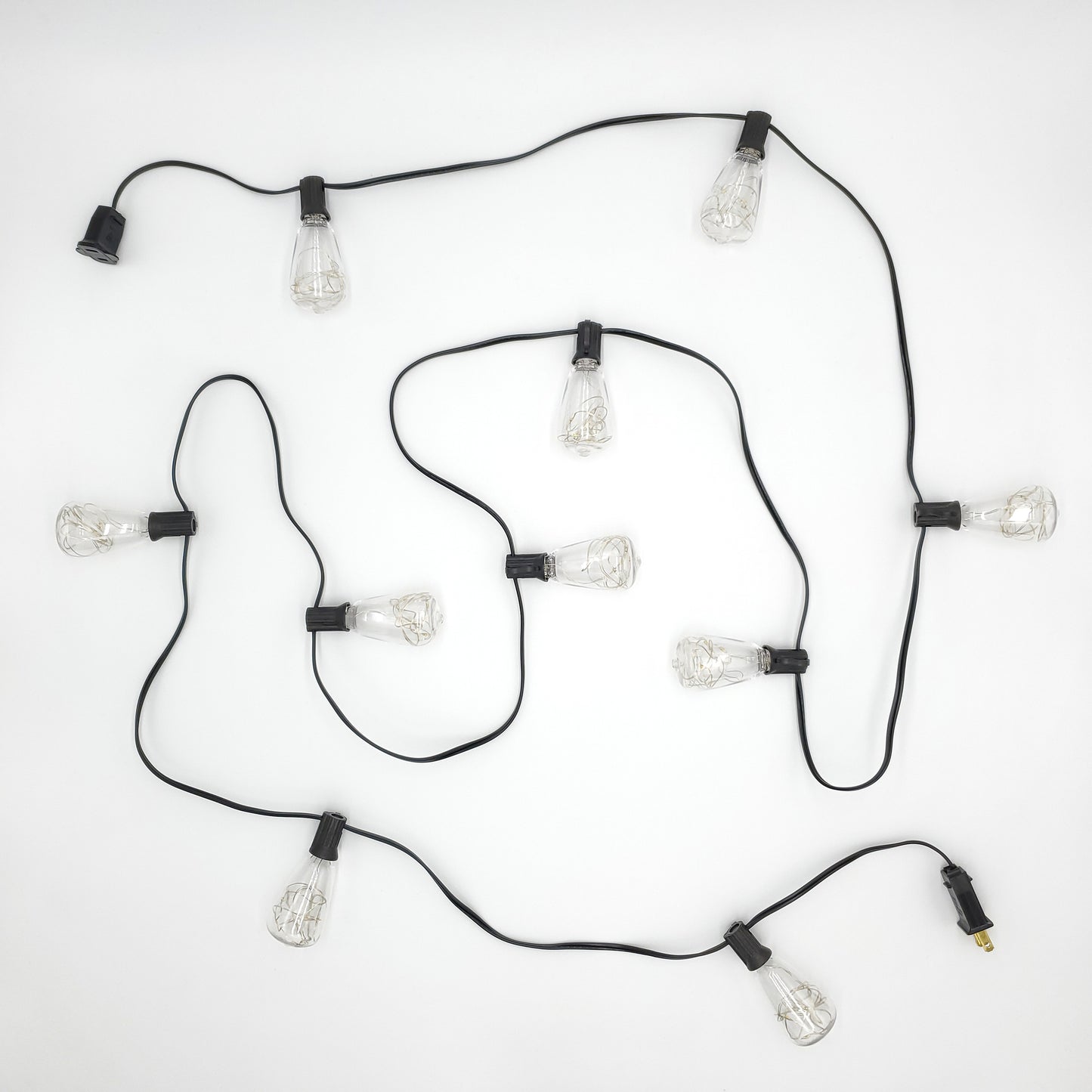 Electric Edison String Lights with Warm White Fairy Lights