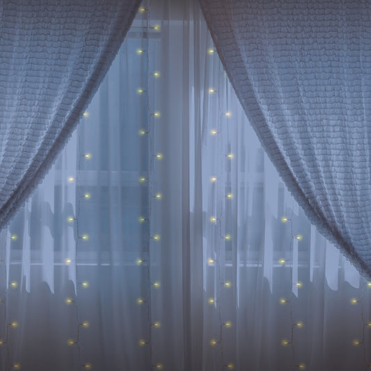 Electric LED Curtain Lights - Warm White