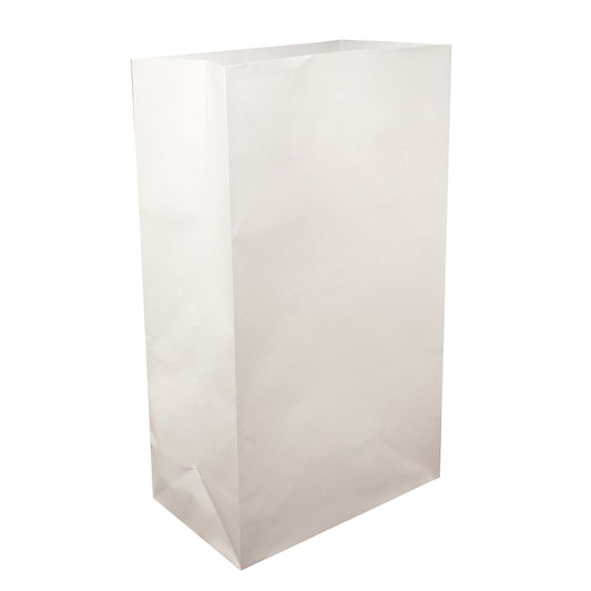 Flame-Resistant Paper Luminaria Bags, White