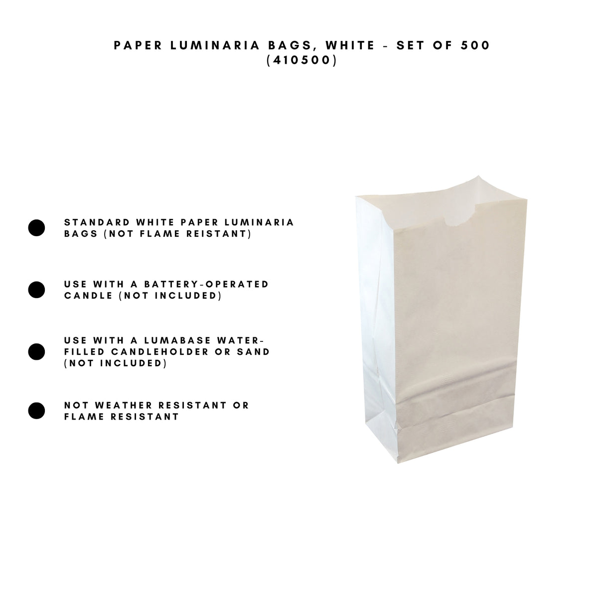 Paper Luminaria Bags - White