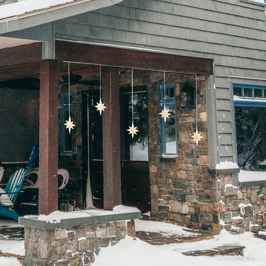 Electric North Star LED Curtain String Lights with White LED Lights