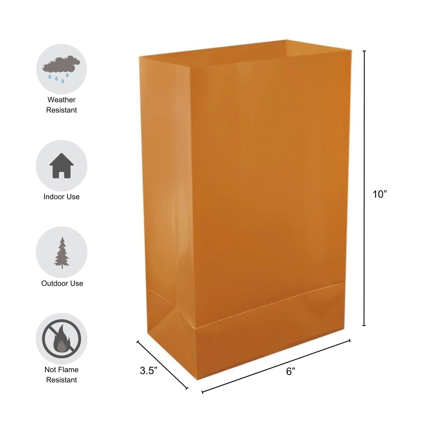 Plastic Luminaria Bags - Set of 100