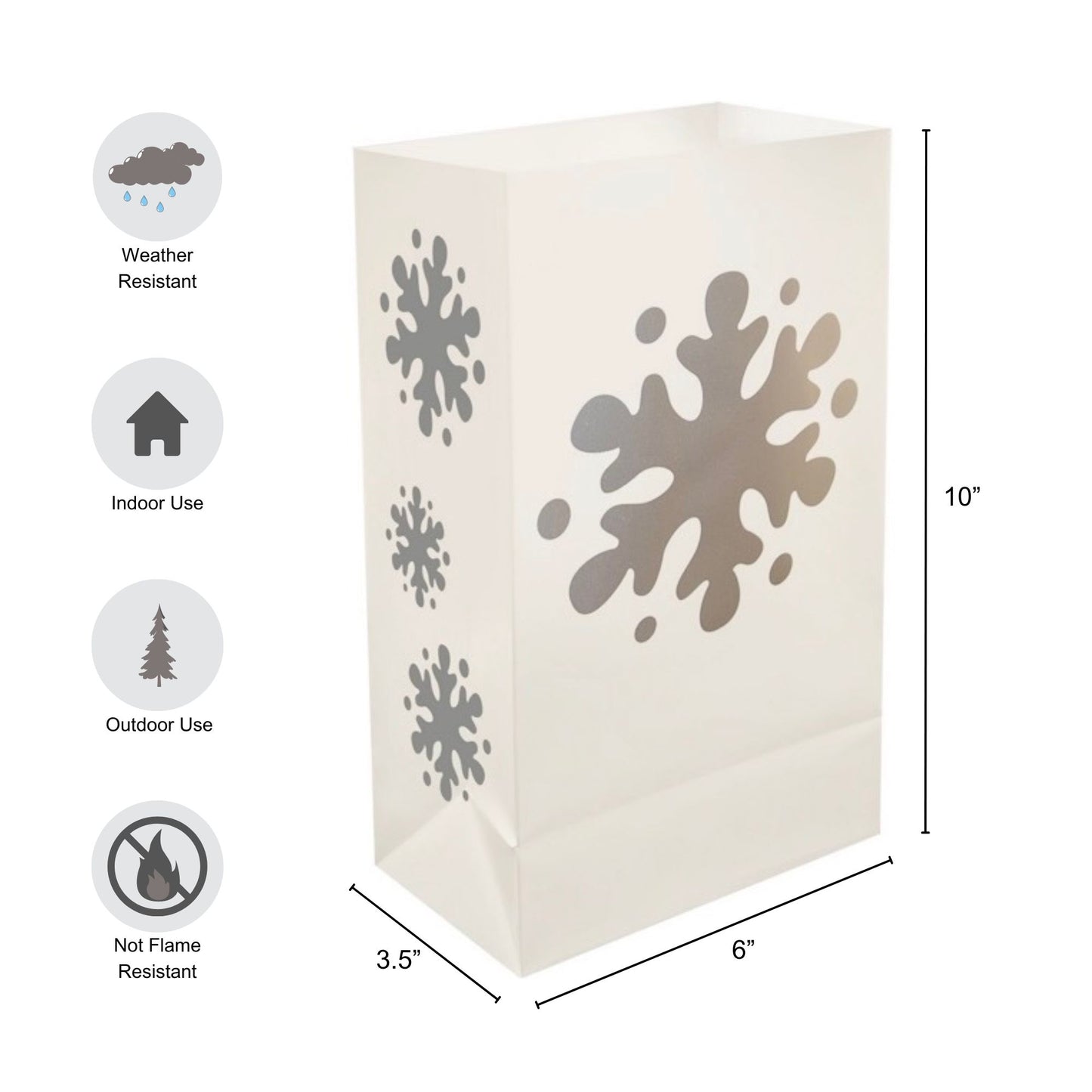 Plastic Luminaria Bags - Set of 12