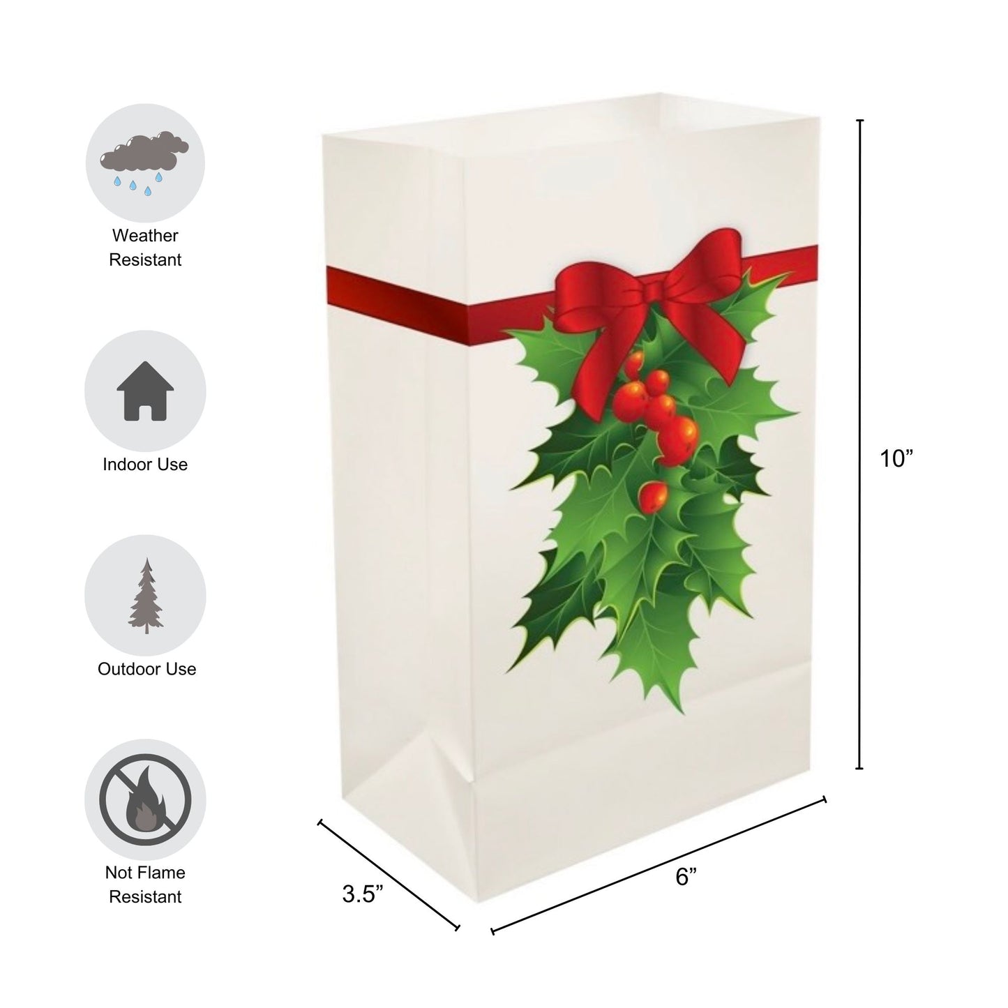 Plastic Luminaria Bags - Set of 12