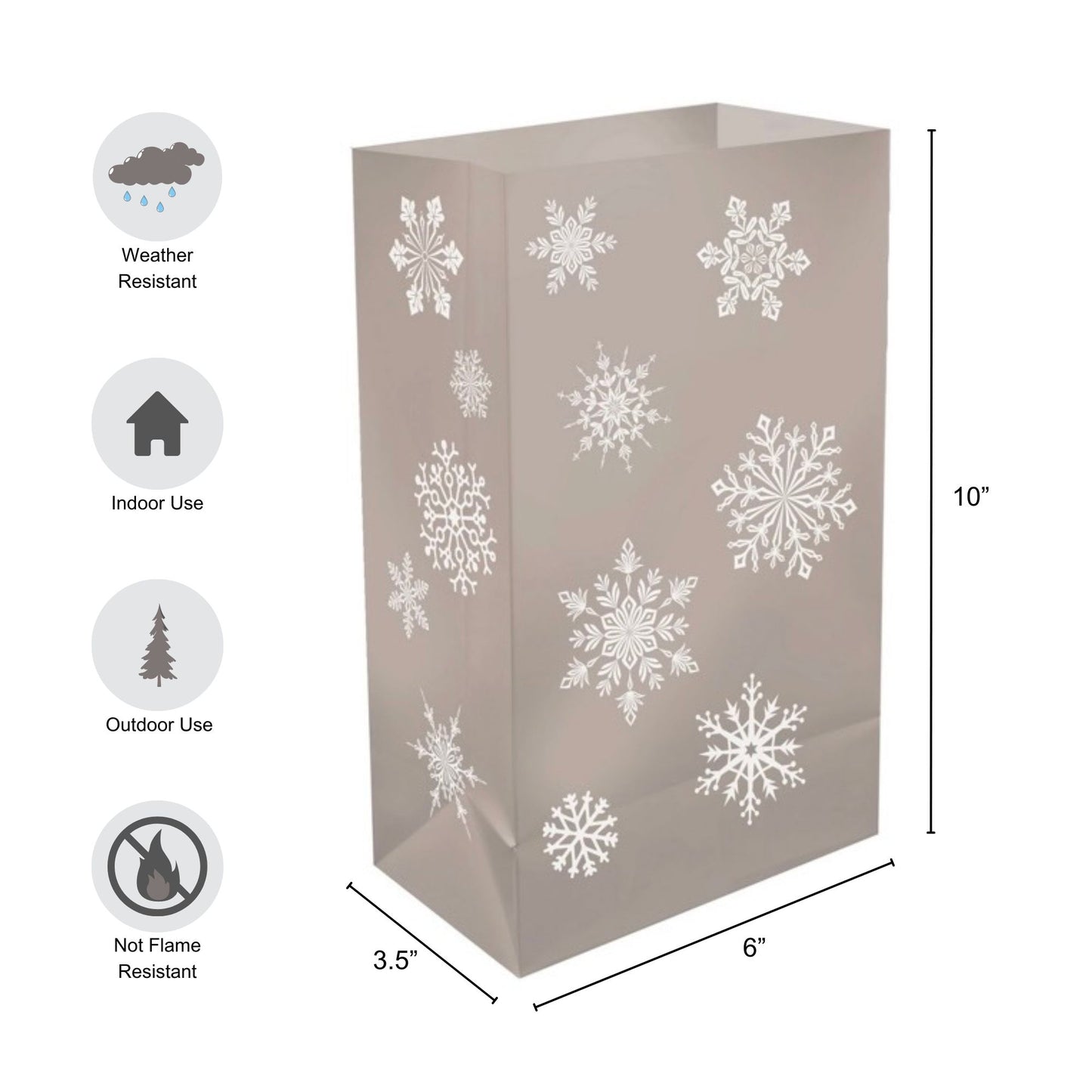 Plastic Luminaria Bags - Set of 12
