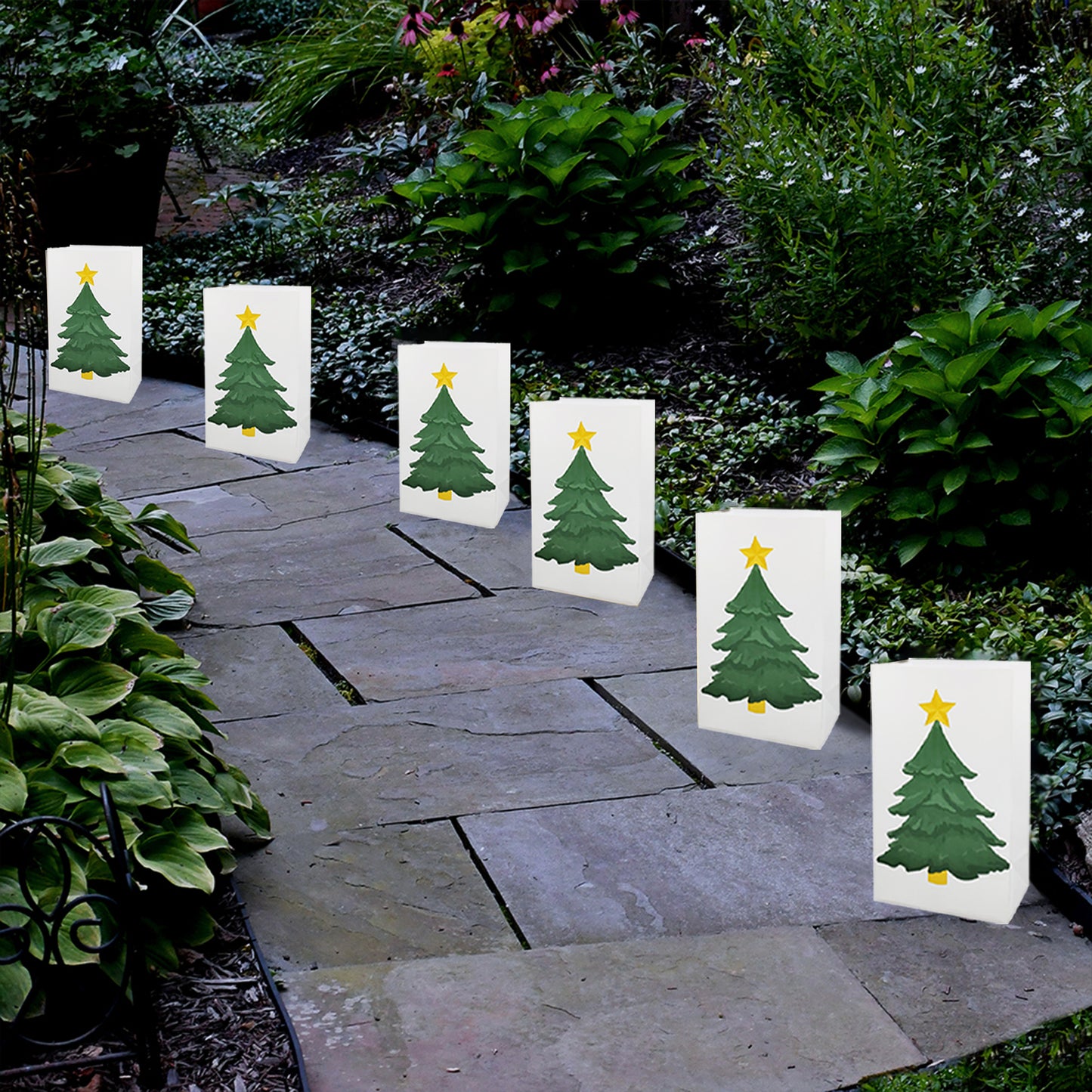 Plastic Luminaria Bags - Set of 12