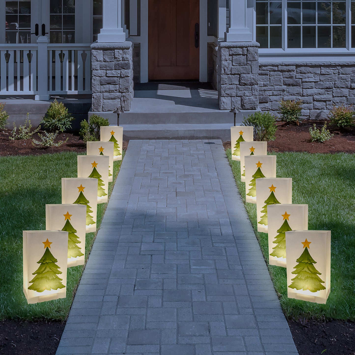 Plastic Luminaria Bags - Set of 12