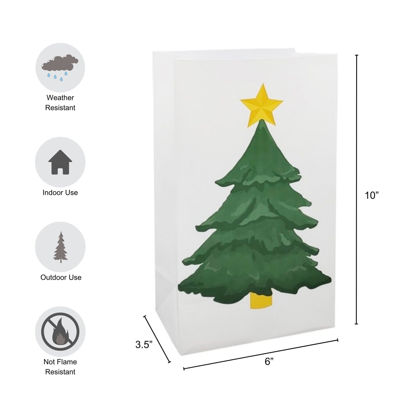 Plastic Luminaria Bags - Set of 12