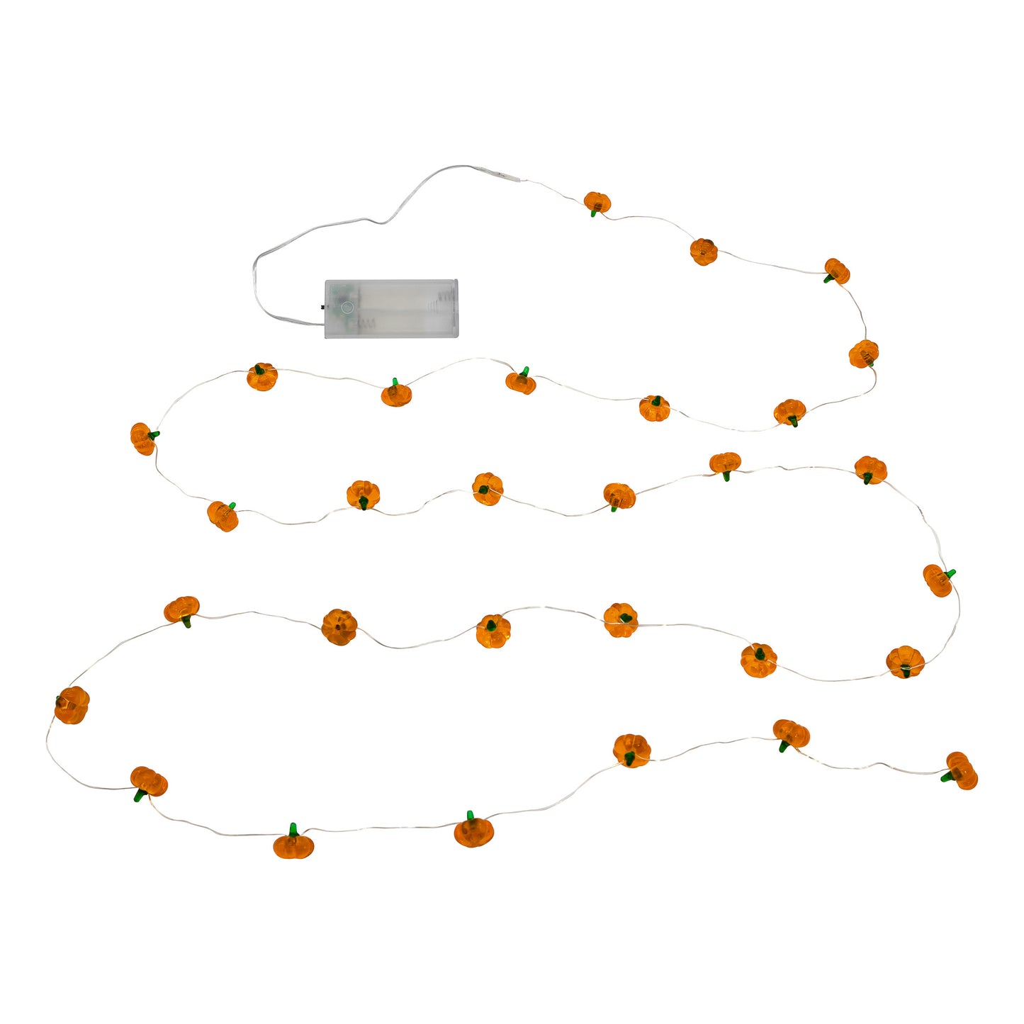 Battery-Operated String Lights with Pumpkin Motifs