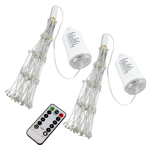 Battery-Operated Starburst Lights with Remote Control - Set of 2