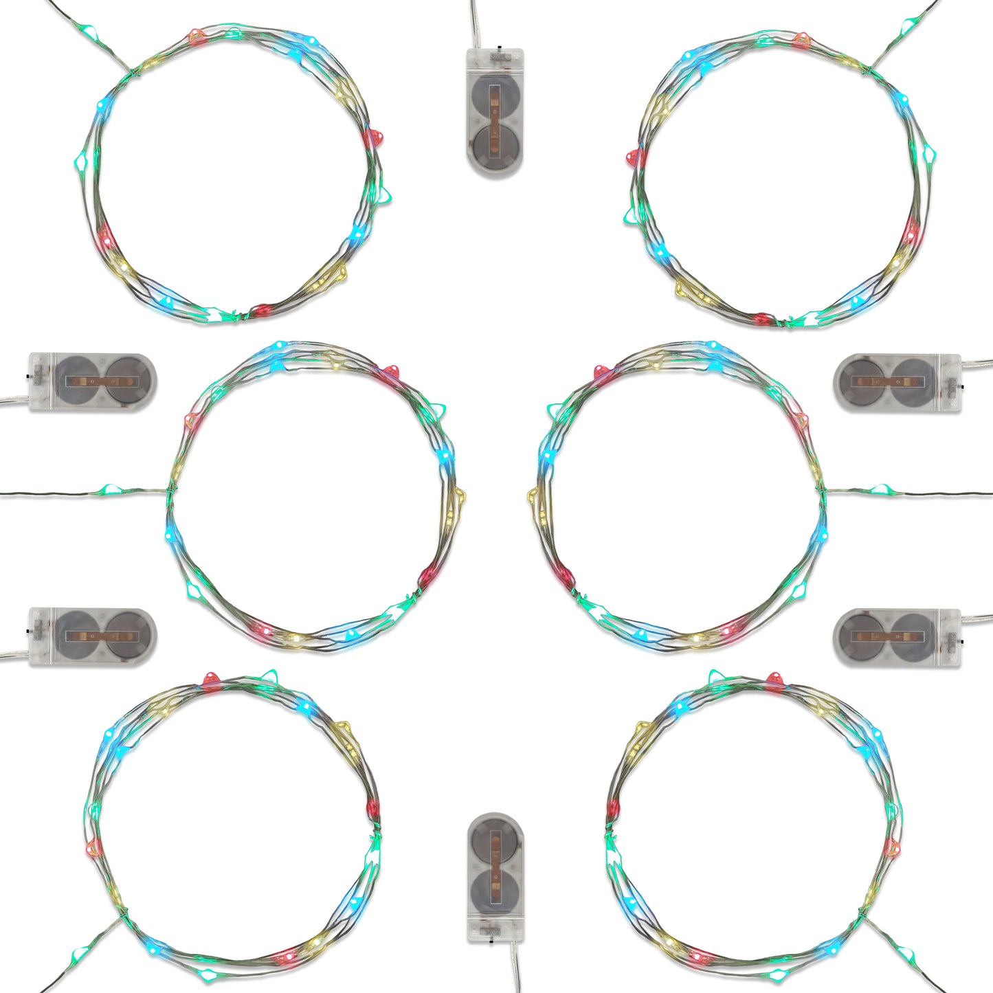 Battery-Operated LED Fairy String Lights - Set of 6