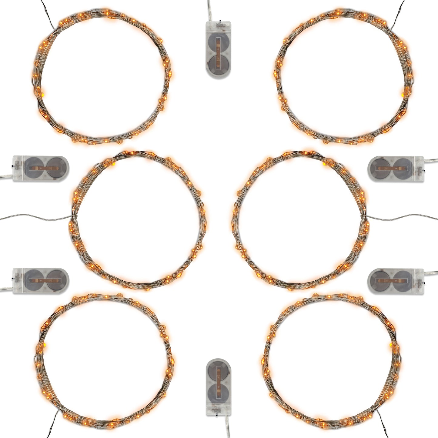 Battery-Operated LED Fairy String Lights - Set of 6
