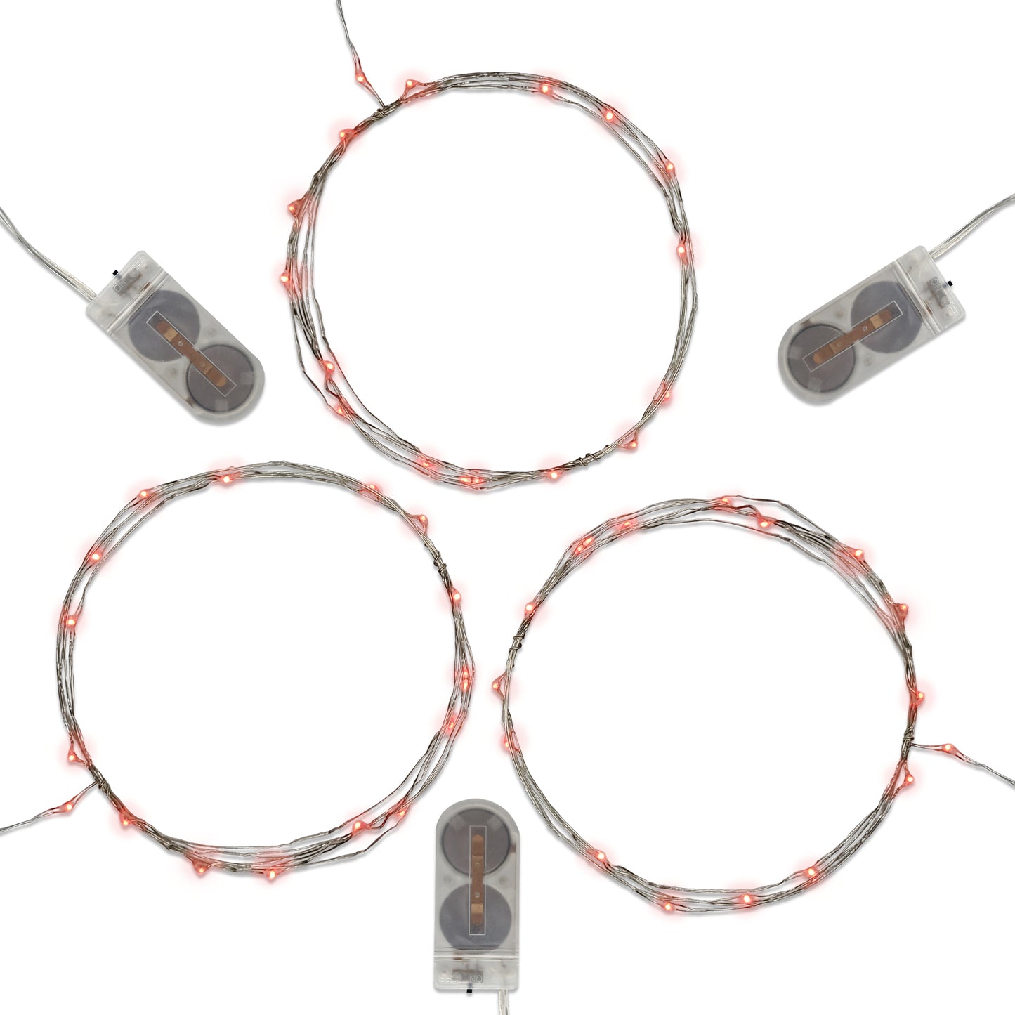 Battery-Operated LED Fairy String Lights - Set of 3