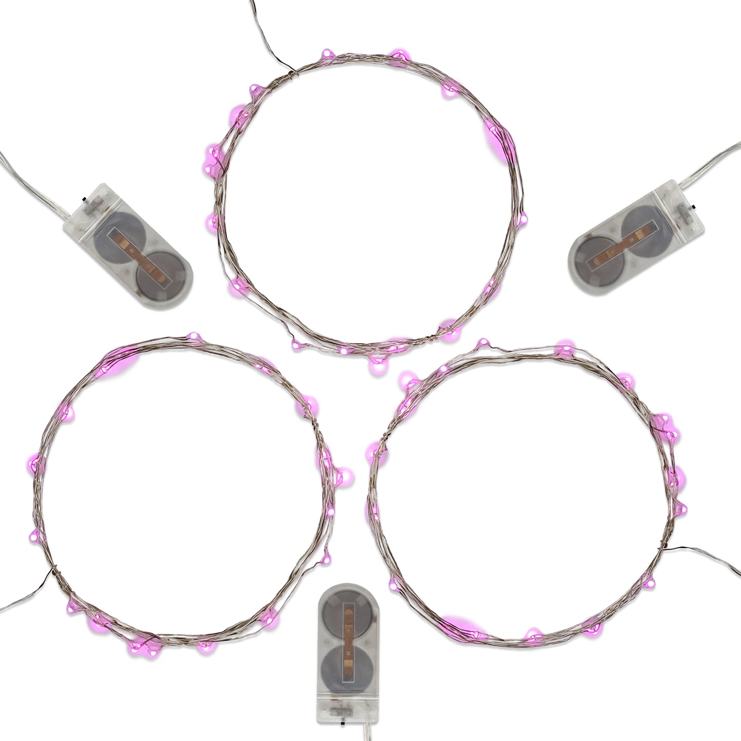 Battery-Operated LED Fairy String Lights - Set of 3