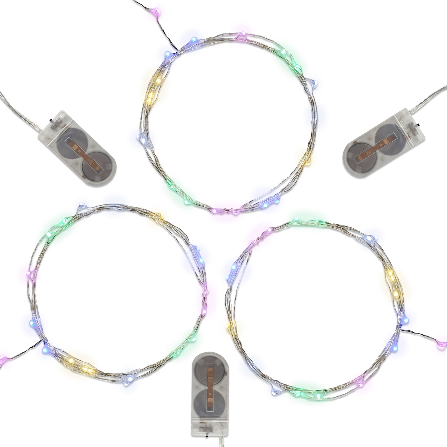 Battery-Operated LED Fairy String Lights - Set of 3
