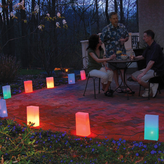 Electric Incandescent Luminaria Kit with LumaBases, Multicolor - Set of 10