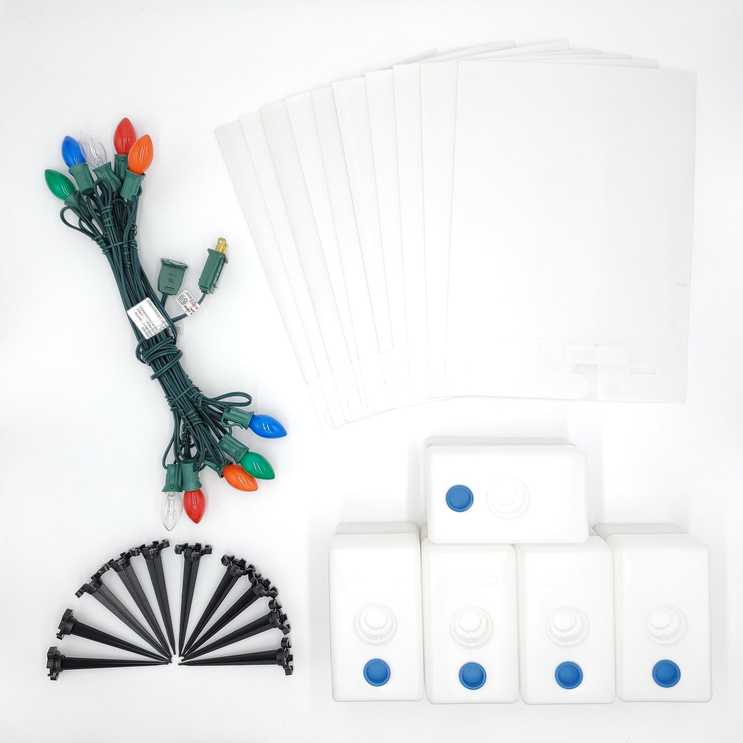 Electric Incandescent Luminaria Kit with LumaBases, Multicolor - Set of 10