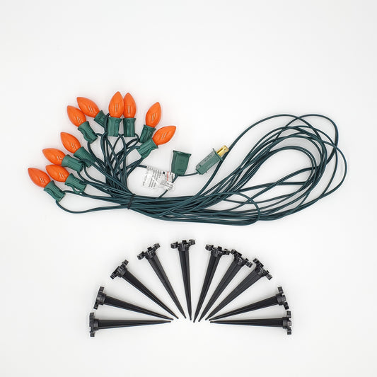 Electric Incandescent Pathway Lights with 10 Bulbs