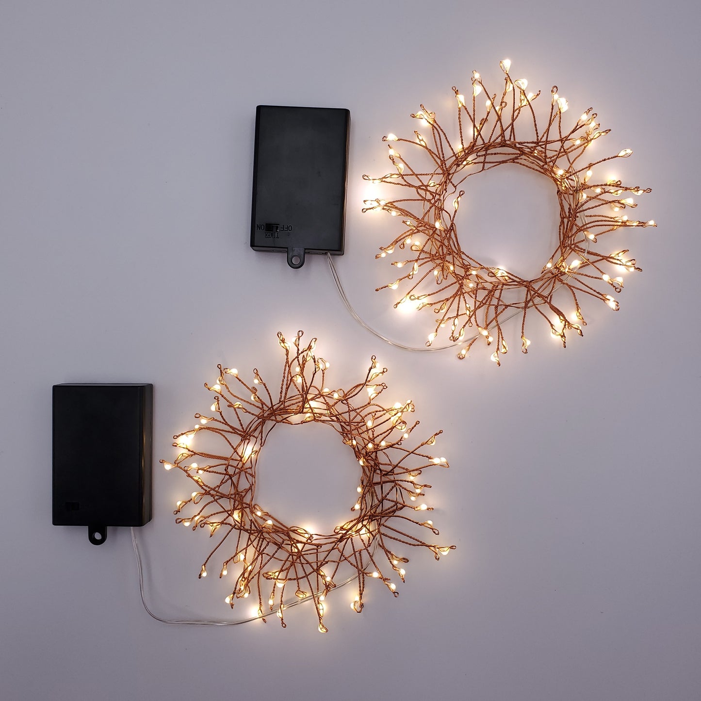 Battery-Operated LED Firecracker Fairy String Lights - Set of 2